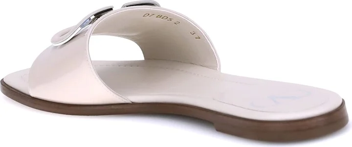 Patent Leathe Vlogo Slide Sandals - Image 3