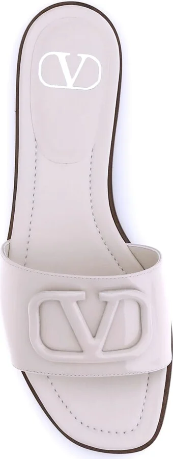Patent Leathe Vlogo Slide Sandals - Image 4