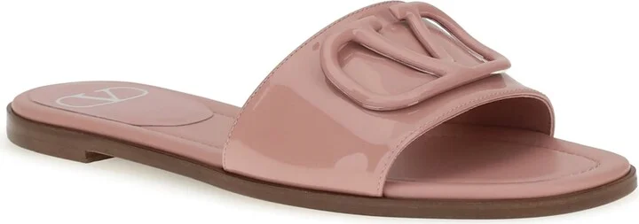 Patent Leathe Vlogo Slide Sandals - Image 2