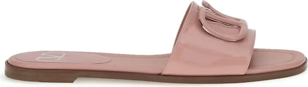 Patent Leathe Vlogo Slide Sandals