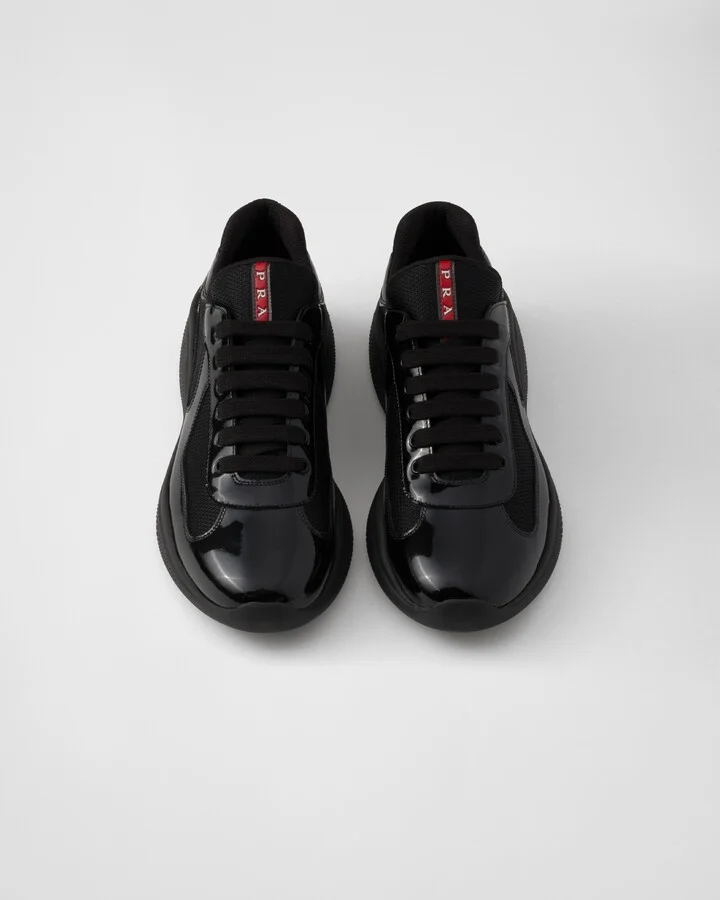 Patent leather and technical fabric Prada America's Cup sneakers - Image 3
