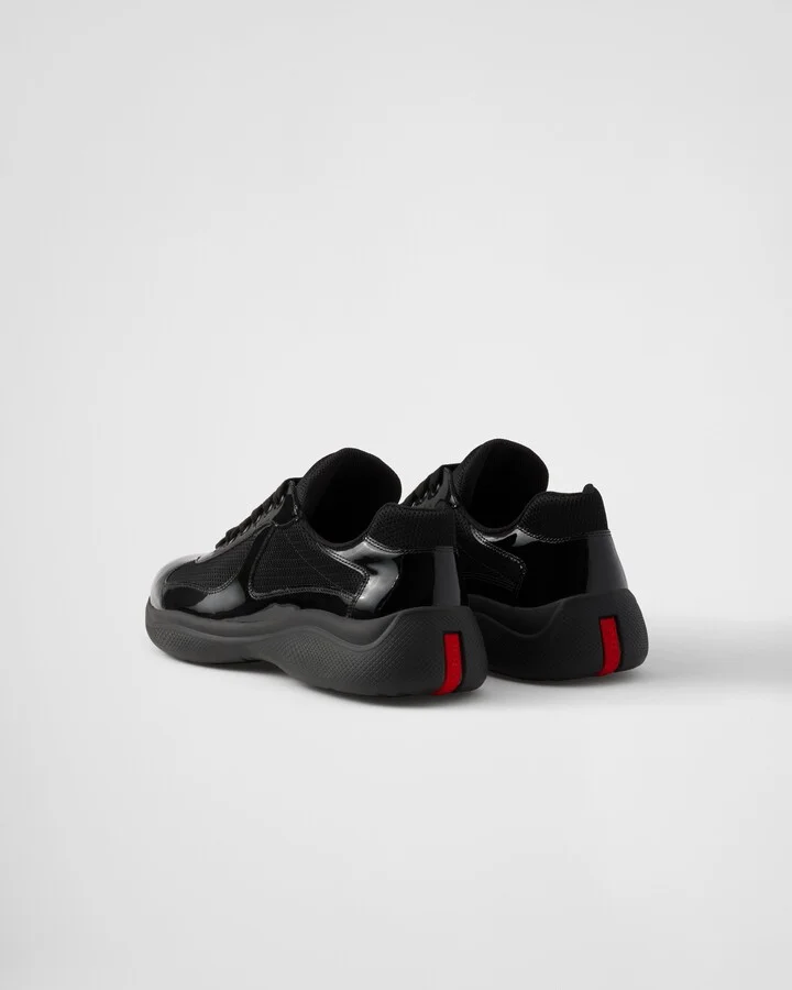 Patent leather and technical fabric Prada America's Cup sneakers - Image 4