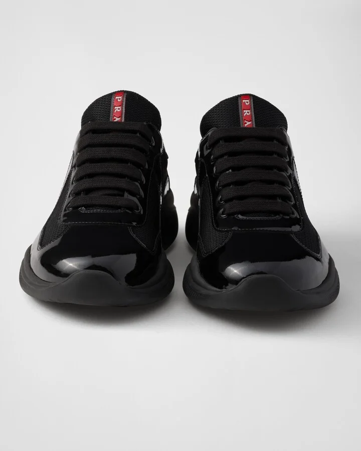 Patent leather and technical fabric Prada America's Cup sneakers - Image 5