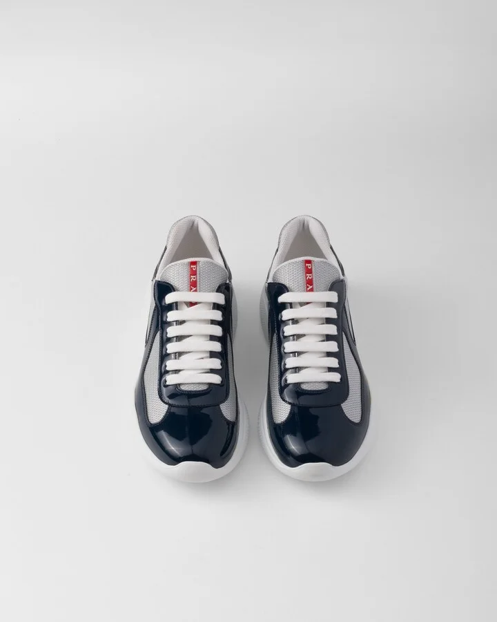 Patent leather and technical fabric Prada America's Cup sneakers - Image 3