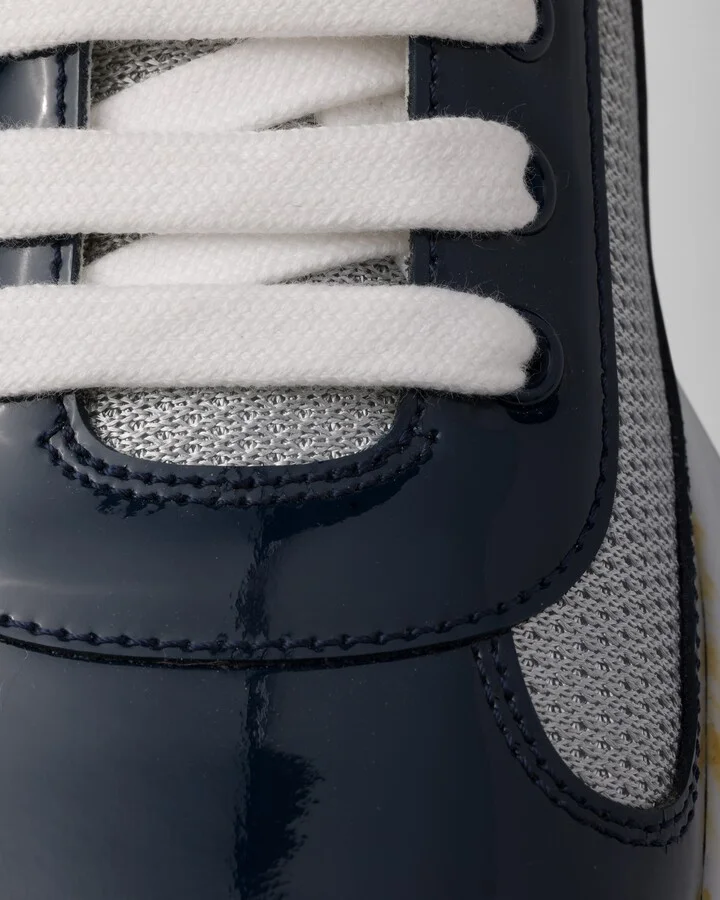Patent leather and technical fabric Prada America's Cup sneakers - Image 5