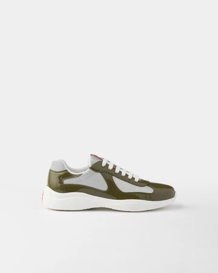 Patent leather and technical fabric Prada America's Cup sneakers - Image 2