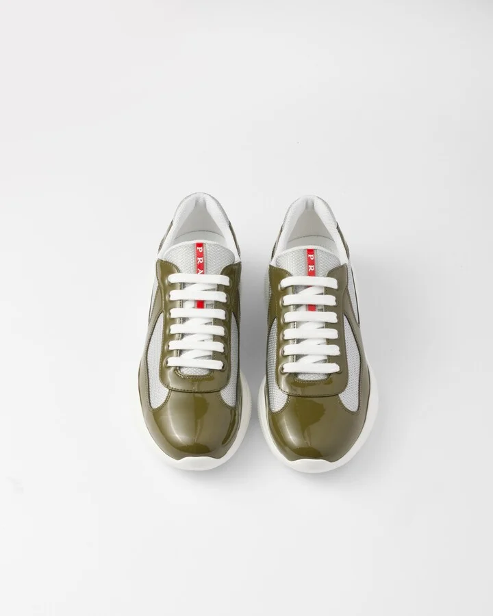 Patent leather and technical fabric Prada America's Cup sneakers - Image 3