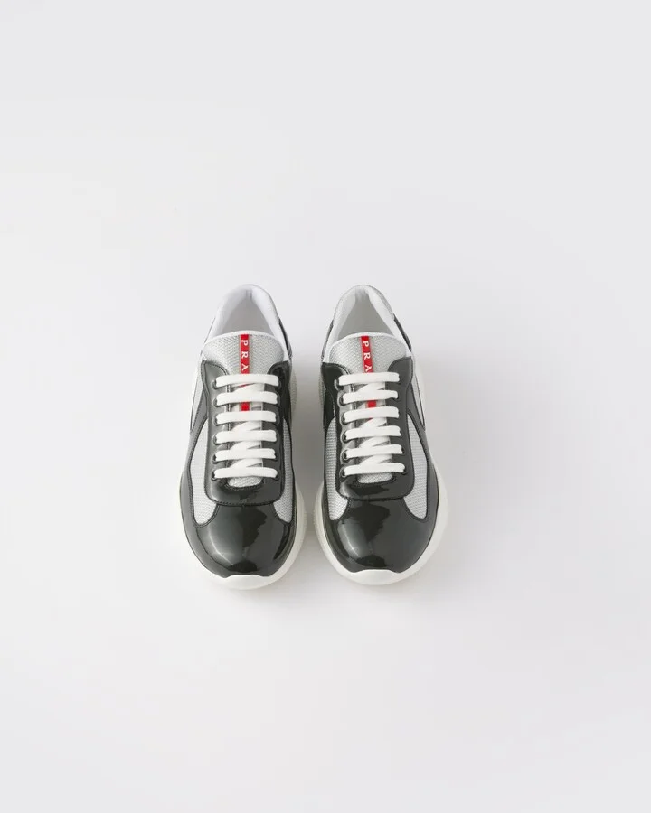 Patent leather and technical fabric Prada America's Cup sneakers - Image 3