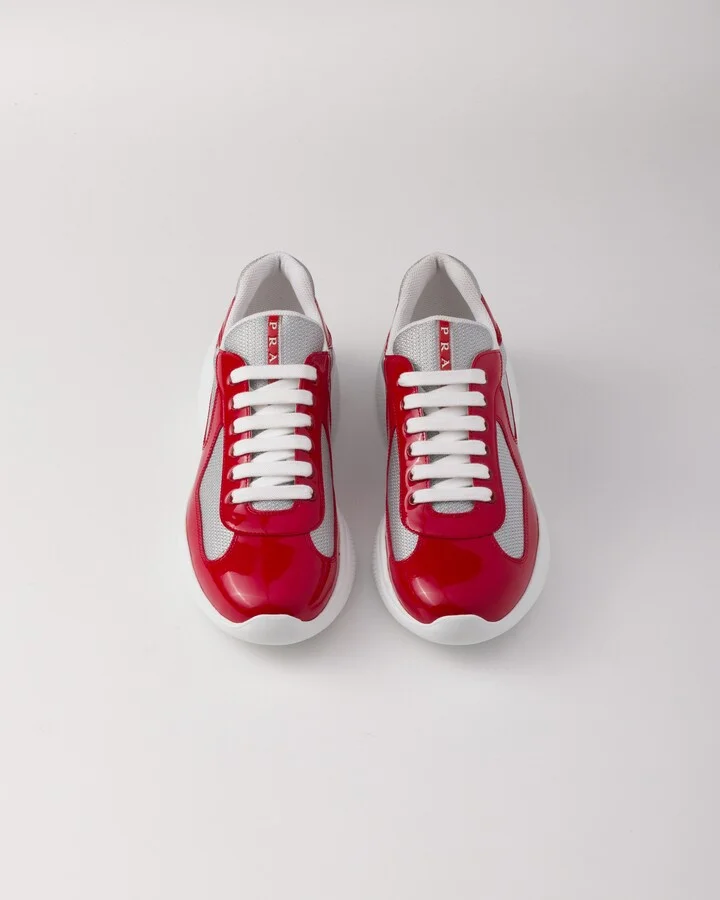 Patent leather and technical fabric Prada America's Cup sneakers - Image 3