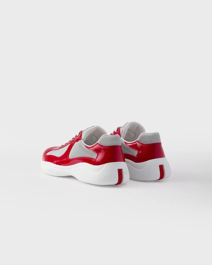 Patent leather and technical fabric Prada America's Cup sneakers - Image 4