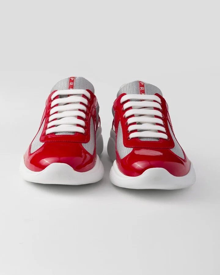Patent leather and technical fabric Prada America's Cup sneakers - Image 5