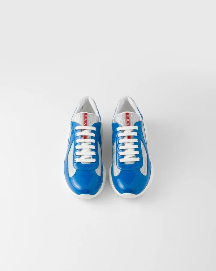Patent leather and technical fabric Prada America's Cup sneakers - Image 3