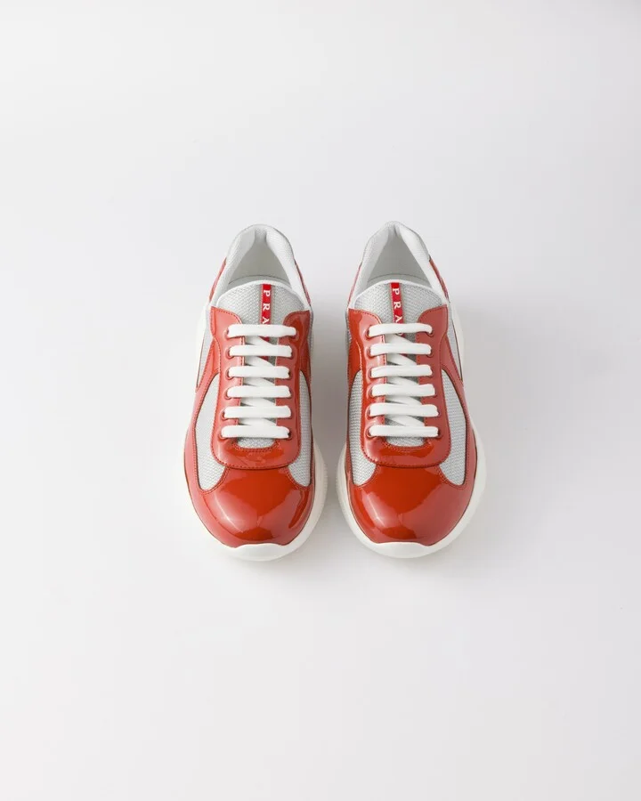 Patent leather and technical fabric Prada America's Cup sneakers - Image 3