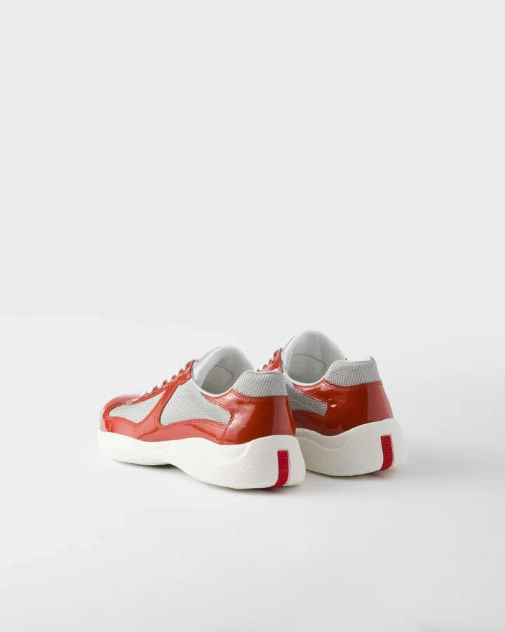 Patent leather and technical fabric Prada America's Cup sneakers - Image 4