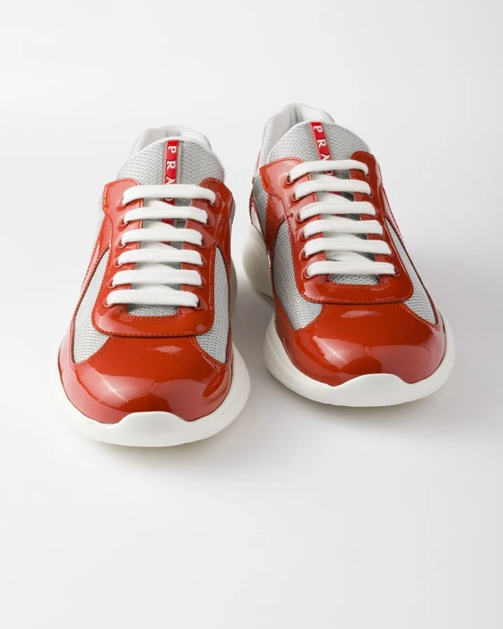 Patent leather and technical fabric Prada America's Cup sneakers - Image 5