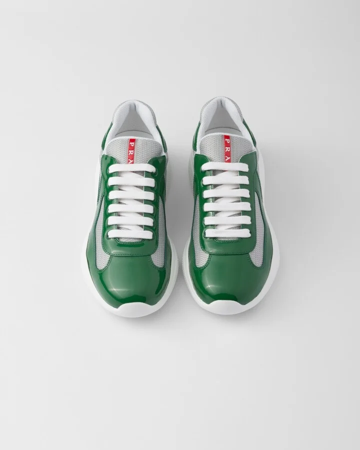 Patent leather and technical fabric Prada America's Cup sneakers - Image 3