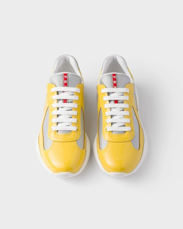 Patent leather and technical fabric Prada America's Cup sneakers - Image 3