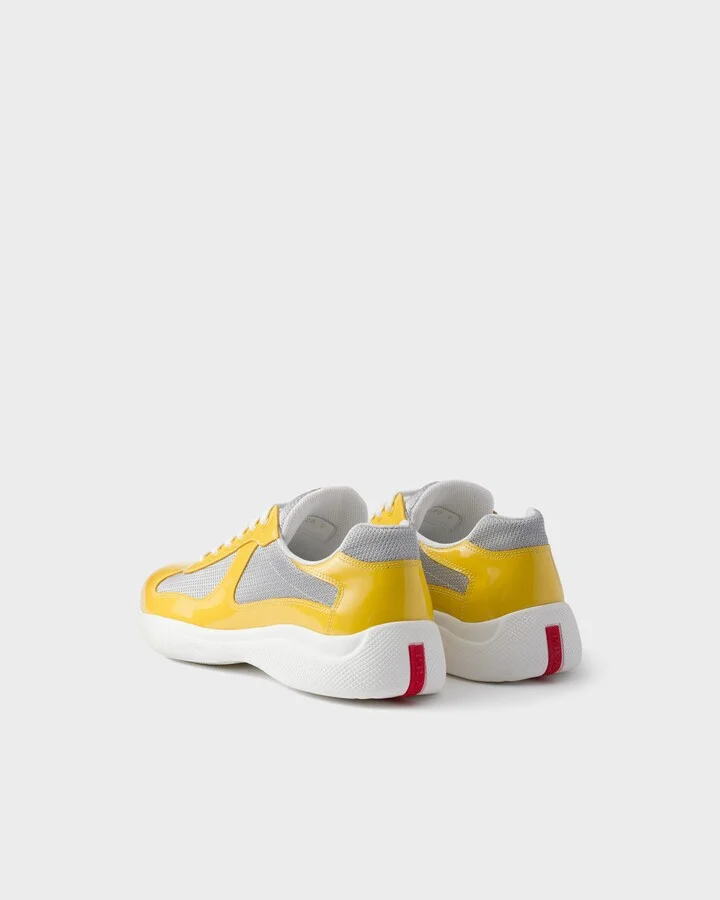 Patent leather and technical fabric Prada America's Cup sneakers - Image 4