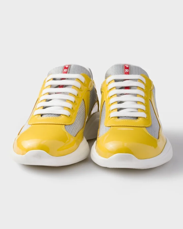 Patent leather and technical fabric Prada America's Cup sneakers - Image 5