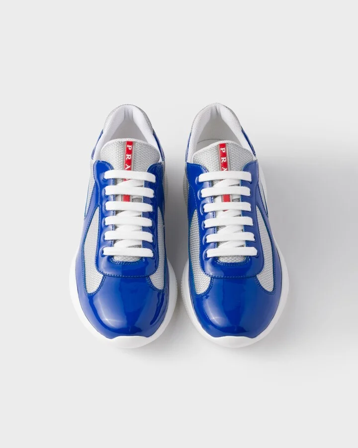 Patent leather and technical fabric Prada America's Cup sneakers - Image 3