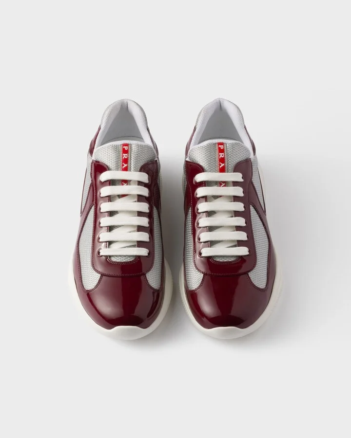 Patent leather and technical fabric Prada America's Cup sneakers - Image 3
