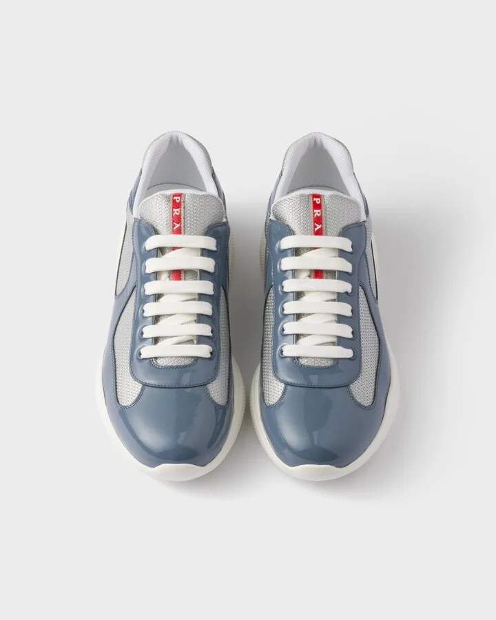 Patent leather and technical fabric Prada America's Cup sneakers - Image 3