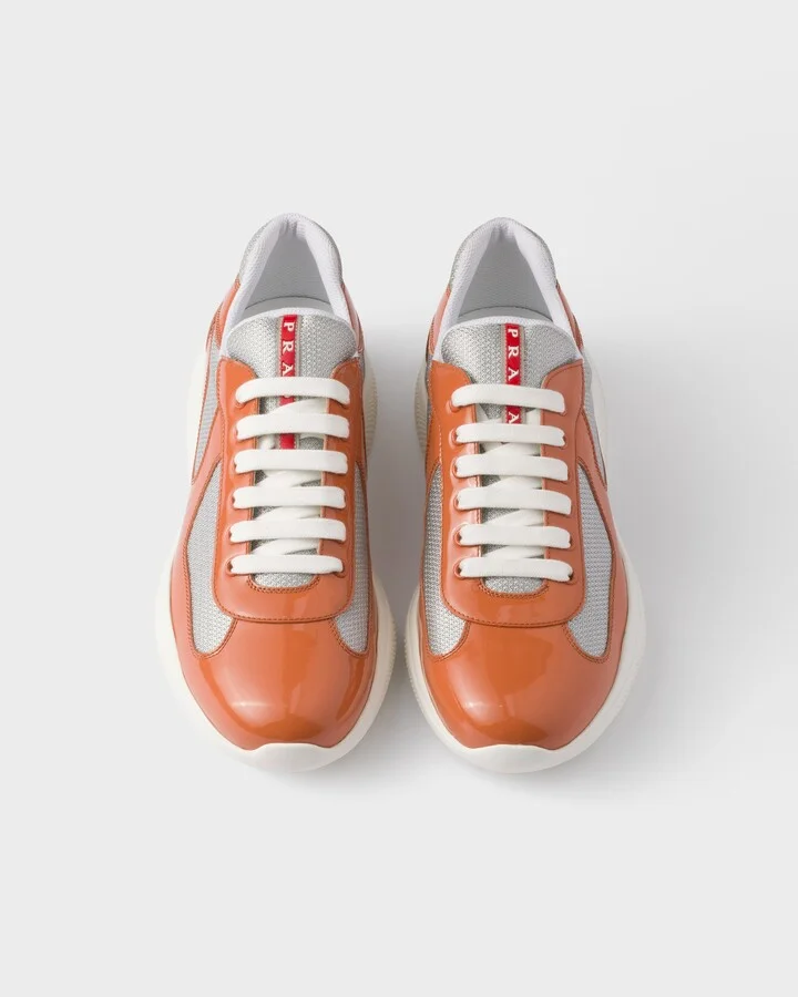 Patent leather and technical fabric Prada America's Cup sneakers - Image 3