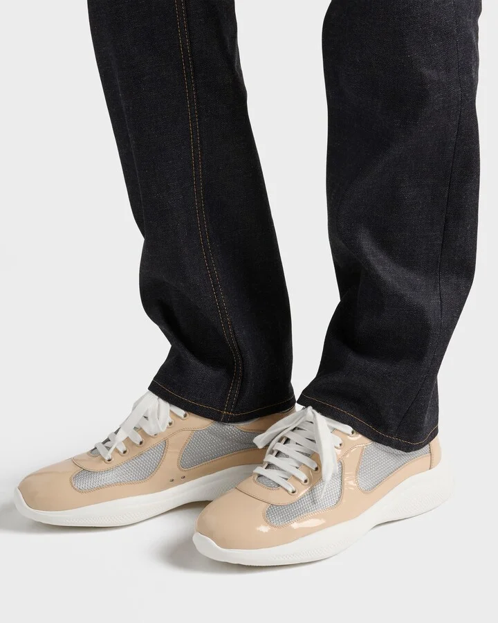 Patent leather and technical fabric Prada America's Cup sneakers - Image 3
