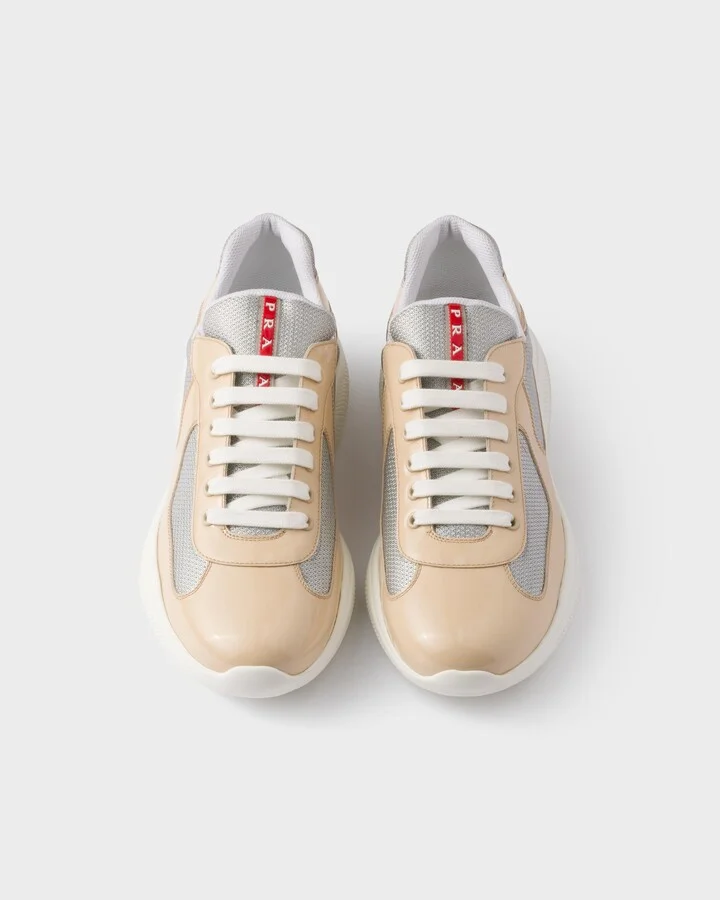Patent leather and technical fabric Prada America's Cup sneakers - Image 4