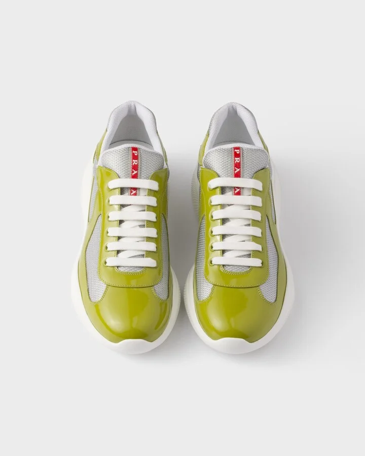Patent leather and technical fabric Prada America's Cup sneakers - Image 3