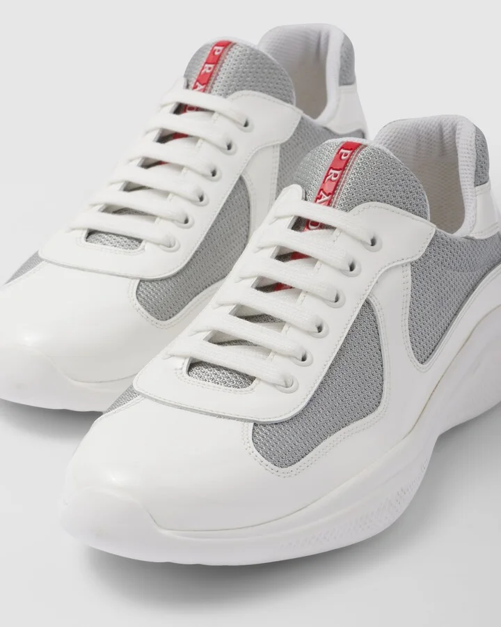 Patent leather and technical fabric Prada America's Cup sneakers - Image 6