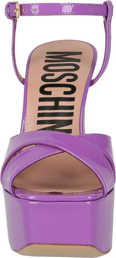 Patent Leather Ankle Strap Platform Sandal - Image 3