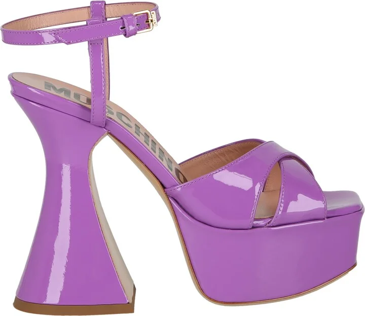 Patent Leather Ankle Strap Platform Sandal - Image 4