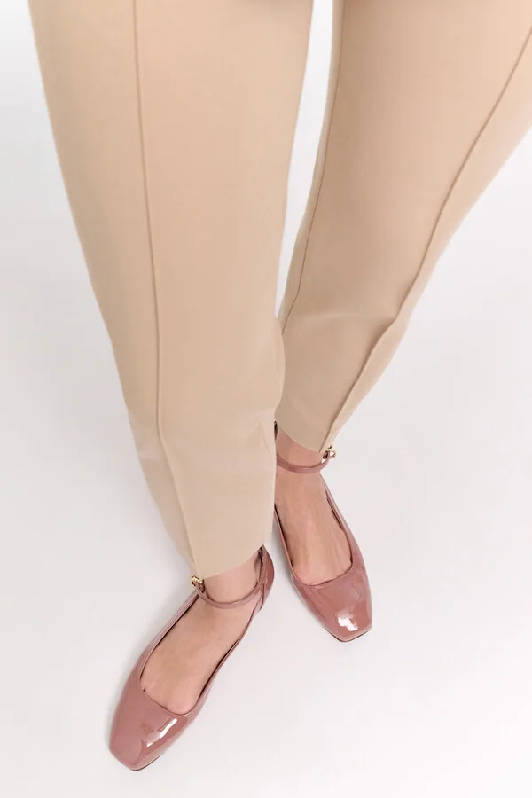 Patent leather ballerinas with ankle strap - Image 5