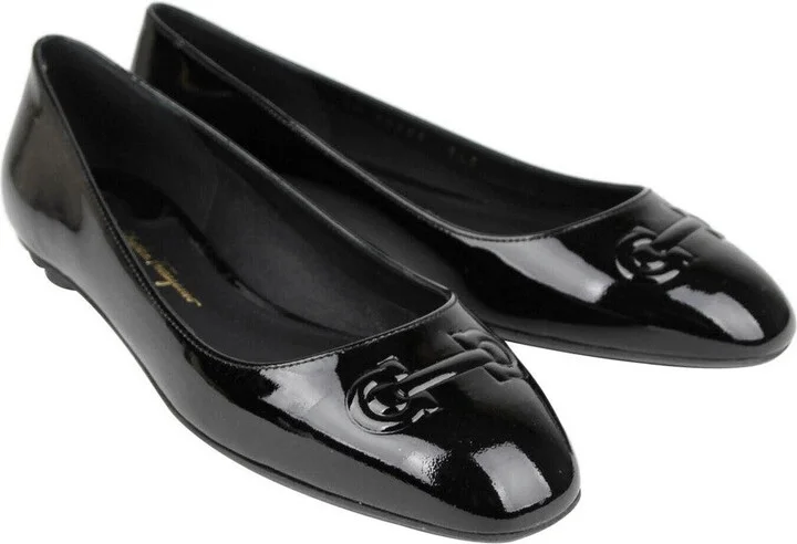 Patent Leather Ballet Flats | Black - Image 3