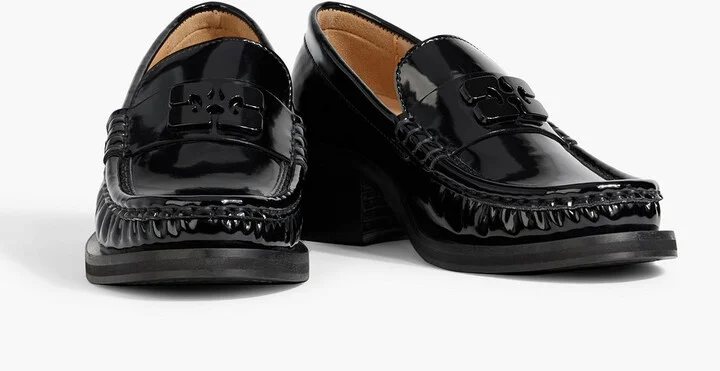 Patent leather-blend loafers - Image 2