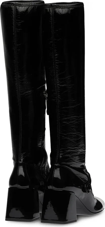 Patent-Leather Block Heel Boots - Image 3