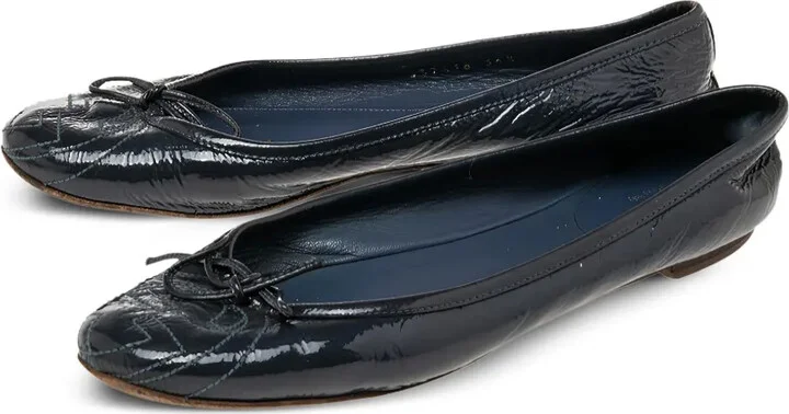 Patent Leather Bow Ballet Flats - Image 2