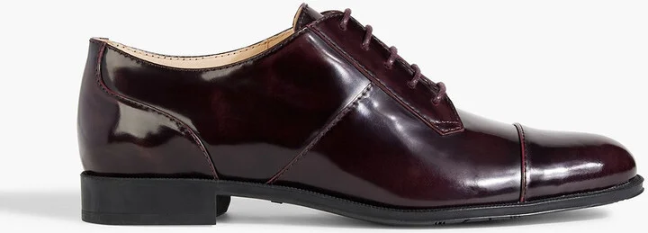 Patent-leather brogues
