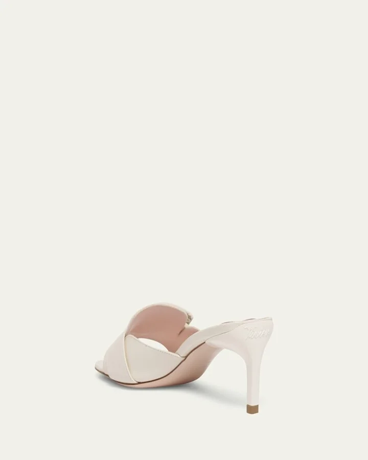 Patent Leather Buckle Mule Sandals - Image 4