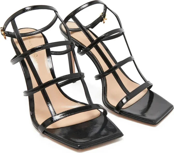 Patent-Leather Cage Sandals - Image 2