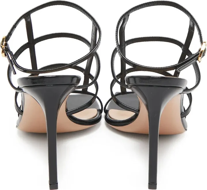 Patent-Leather Cage Sandals - Image 4