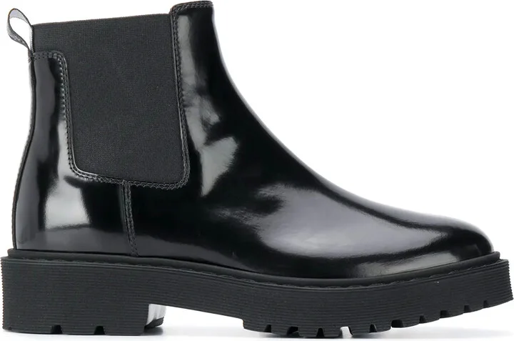 Patent Leather Chelsea Boots