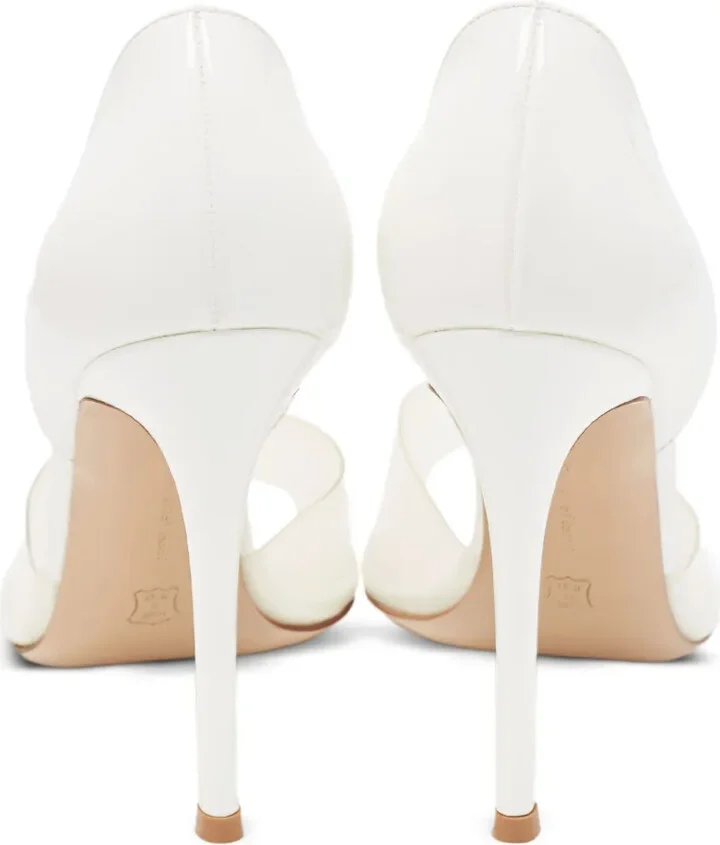 Patent Leather Clear Panel Pumps - Image 3