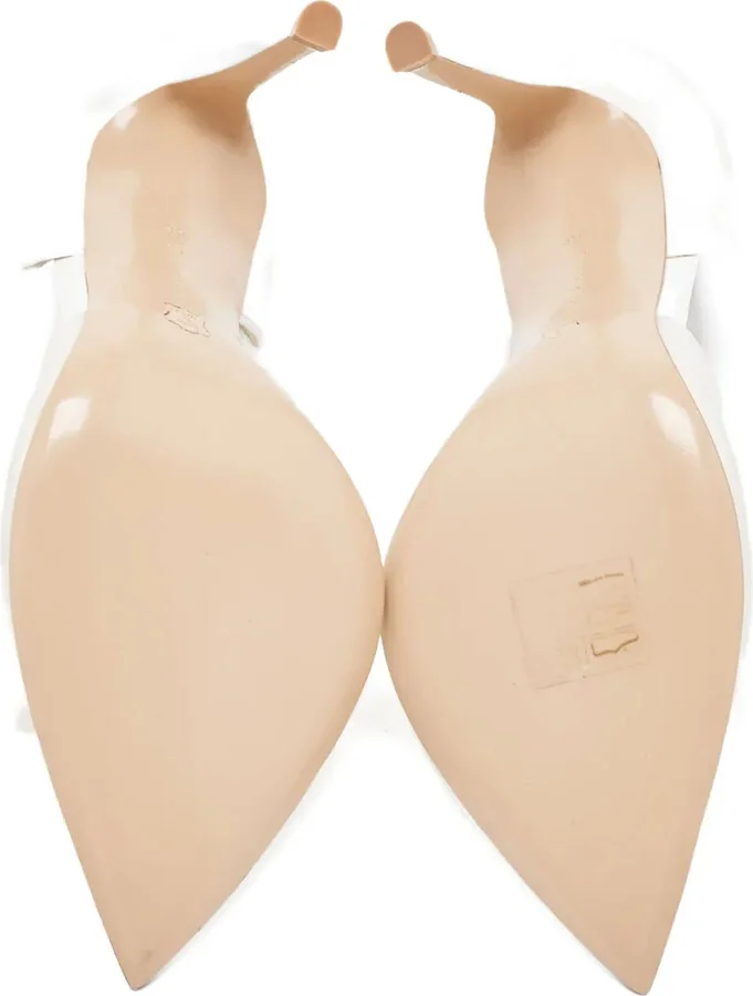 Patent Leather Clear Panel Pumps - Image 4
