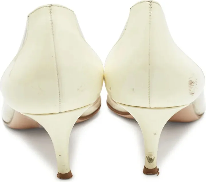 Patent Leather Clear-Panel Pumps - Image 3