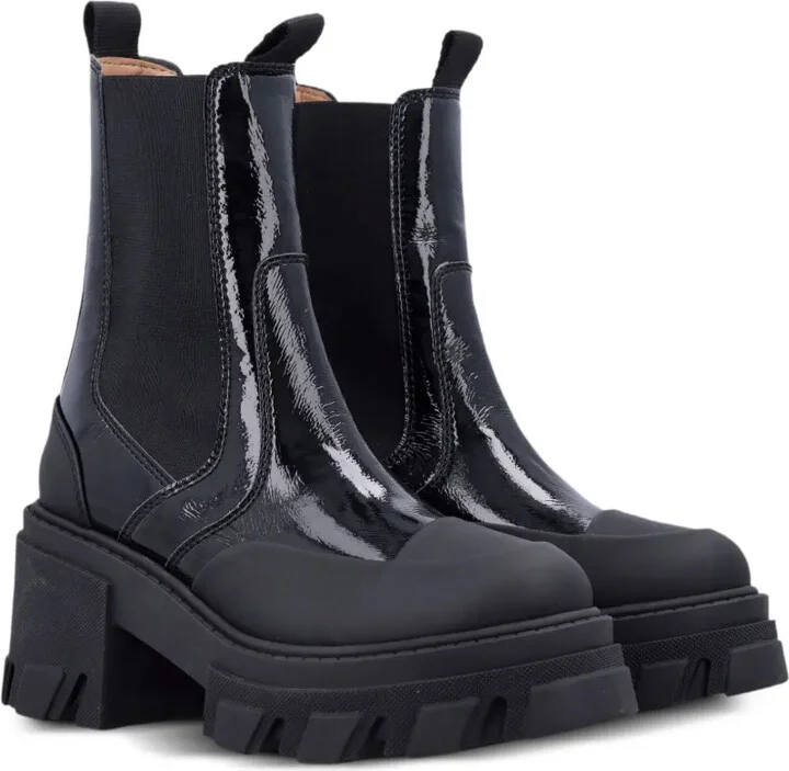 patent-leather cleated Chelsea boots - Image 2