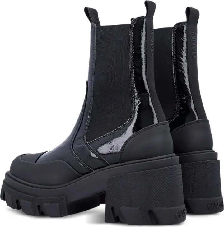 patent-leather cleated Chelsea boots - Image 3