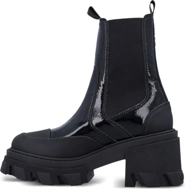 patent-leather cleated Chelsea boots - Image 4
