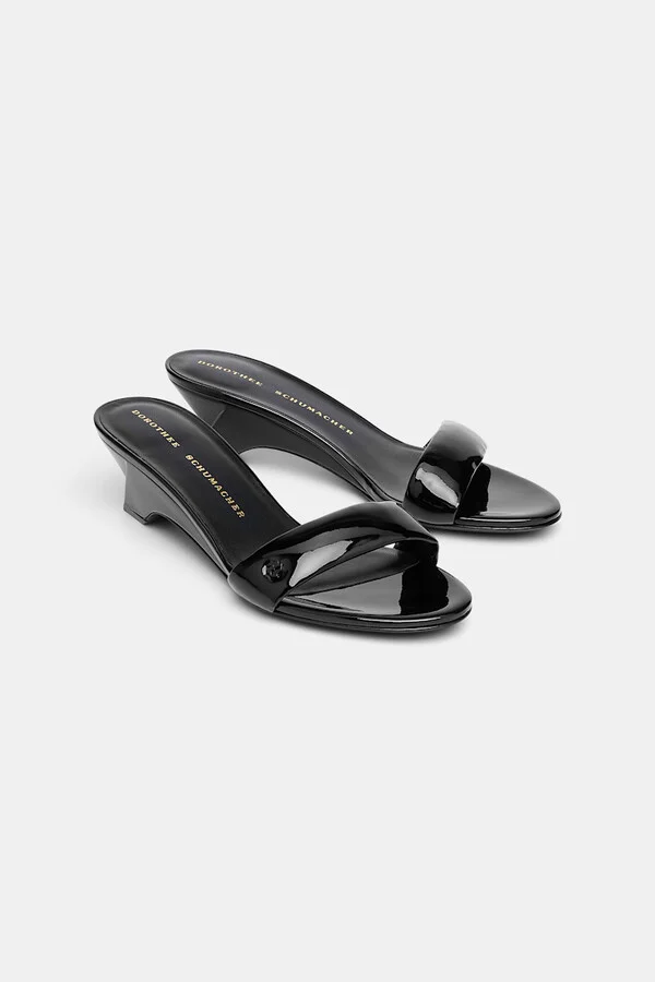 Patent leather contour wedges - Image 8